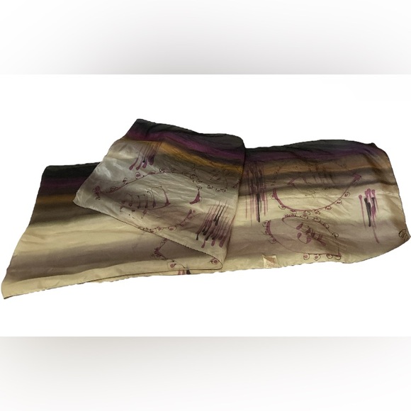 Cleo Handpainted 100% Silk Scarf - Picture 11 of 15